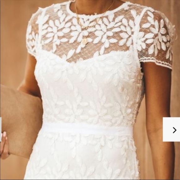 JustMe White Lace Midi Dress - Picture 3 of 14